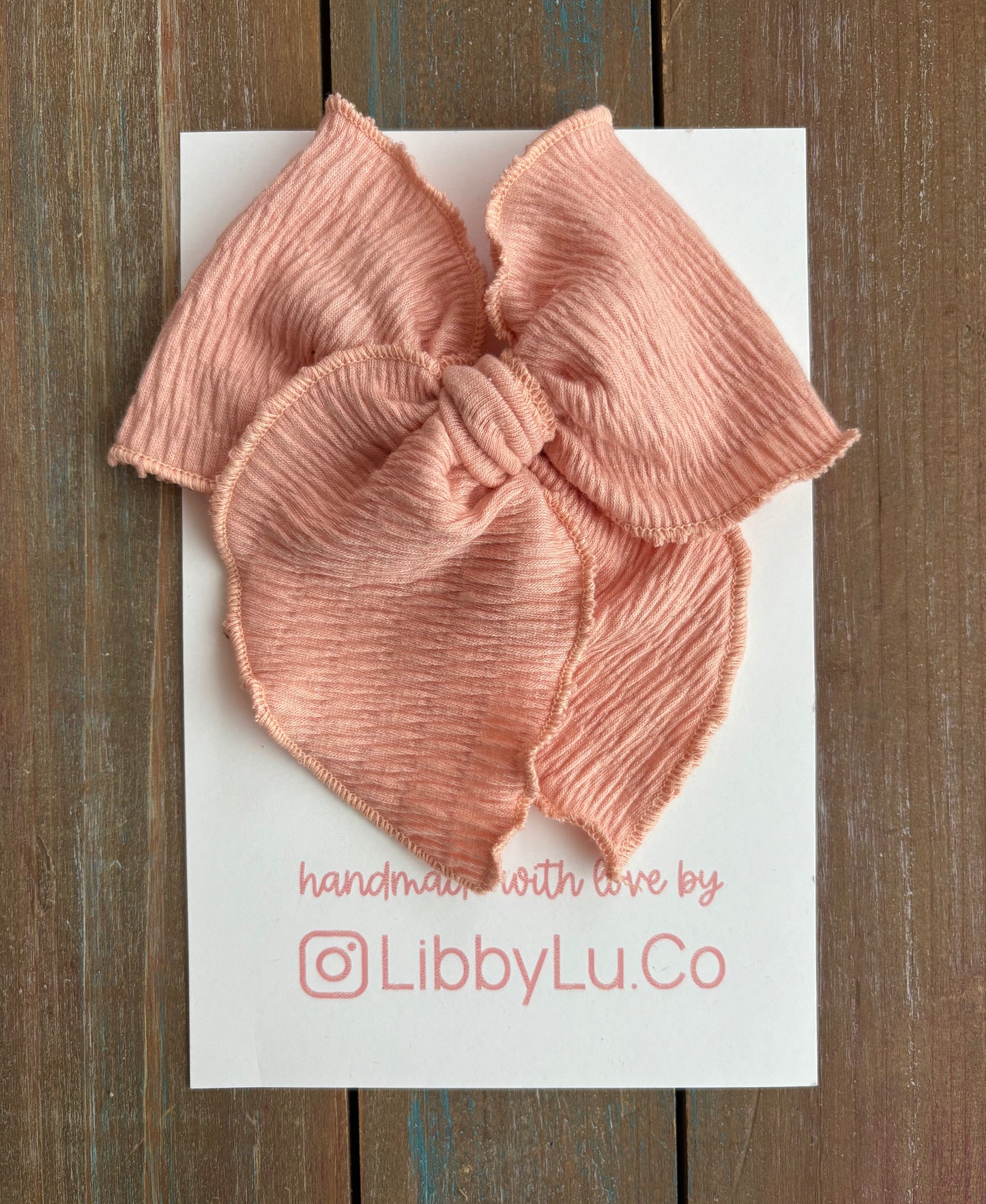 Peach Jersey Ribbed