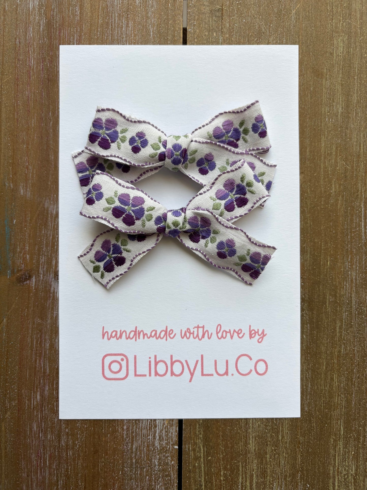 Purple Floral Ribbon