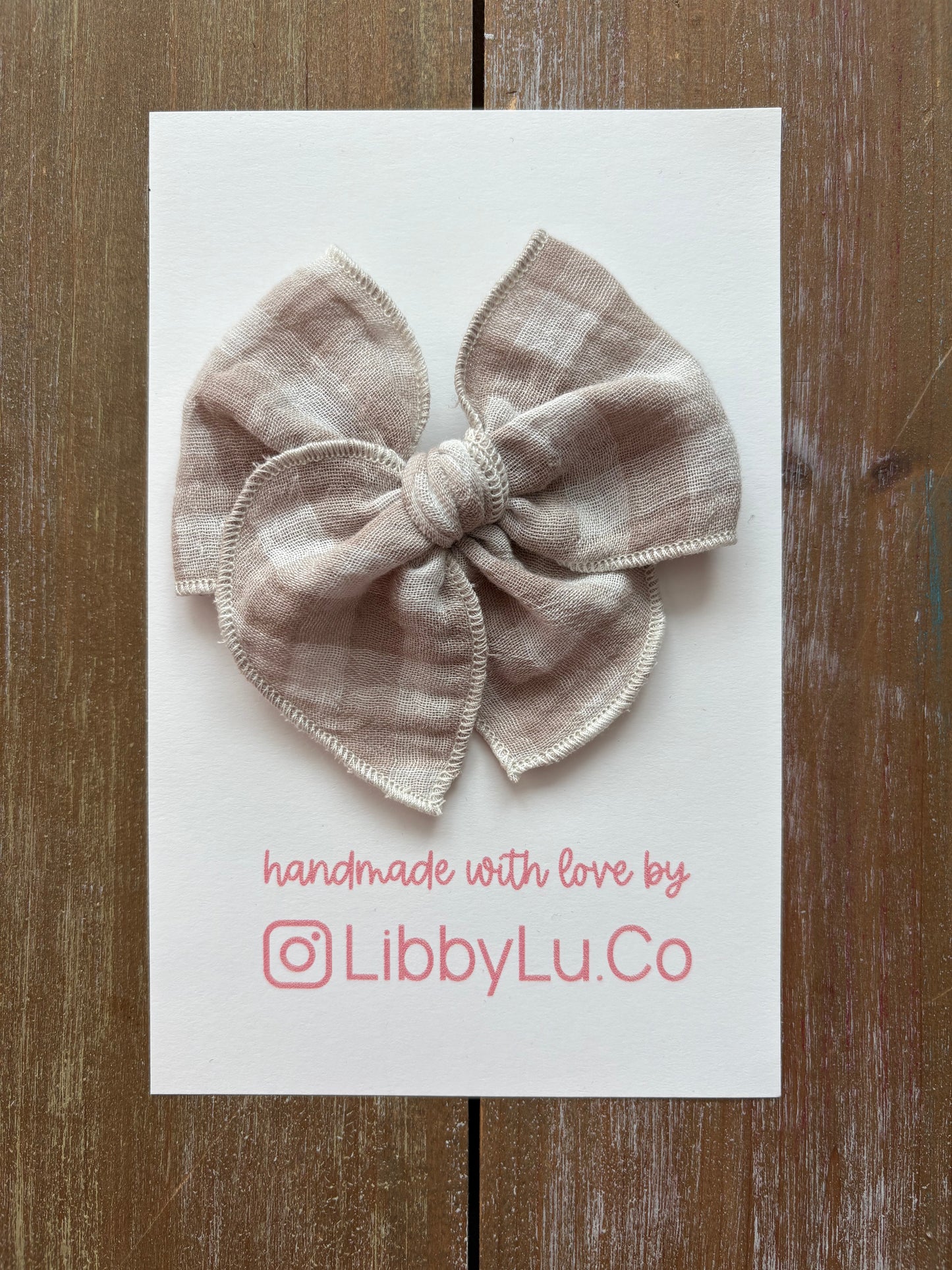 Taupe Gingham