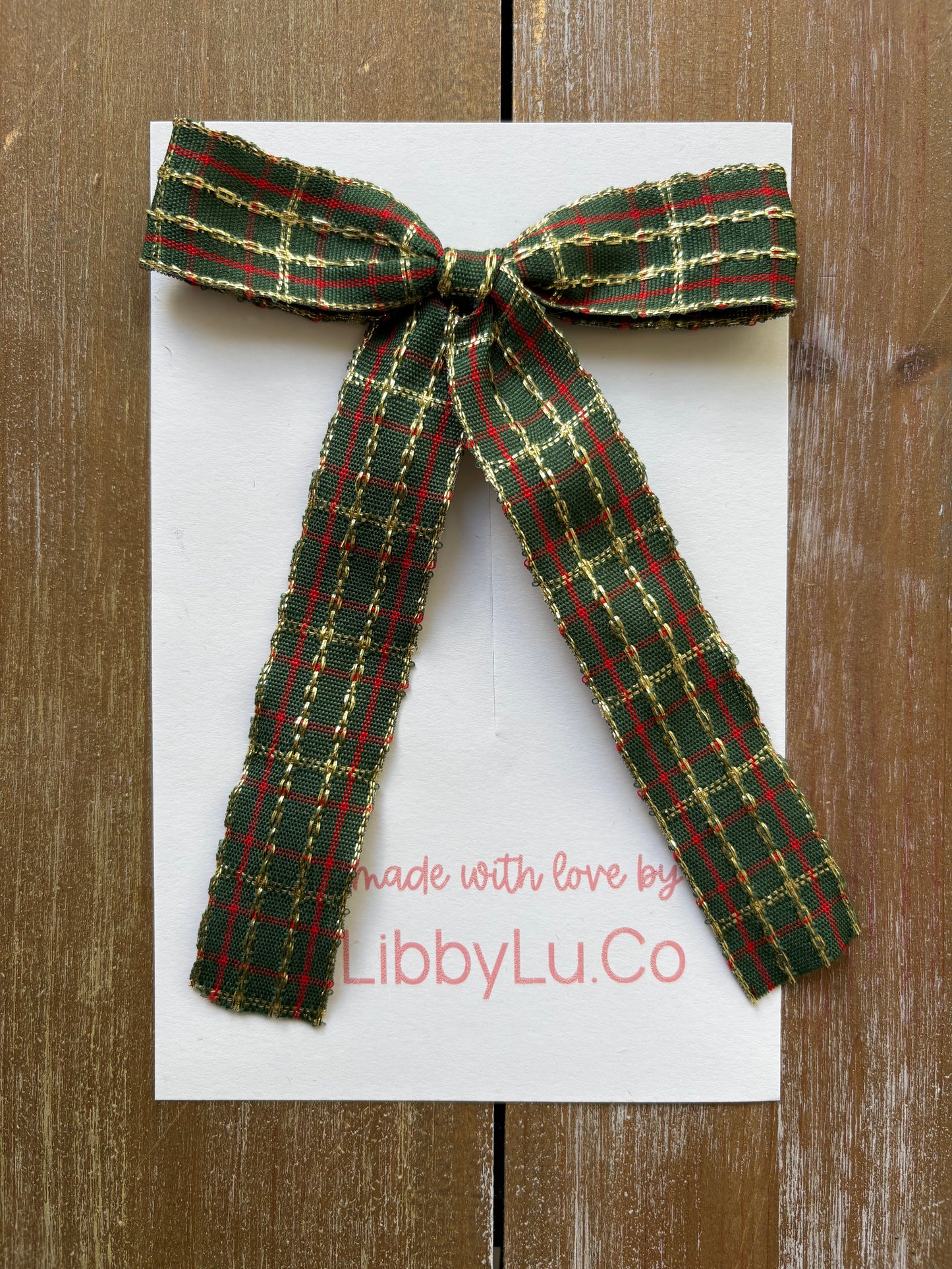 Jingle Bells - Green Plaid & Gold