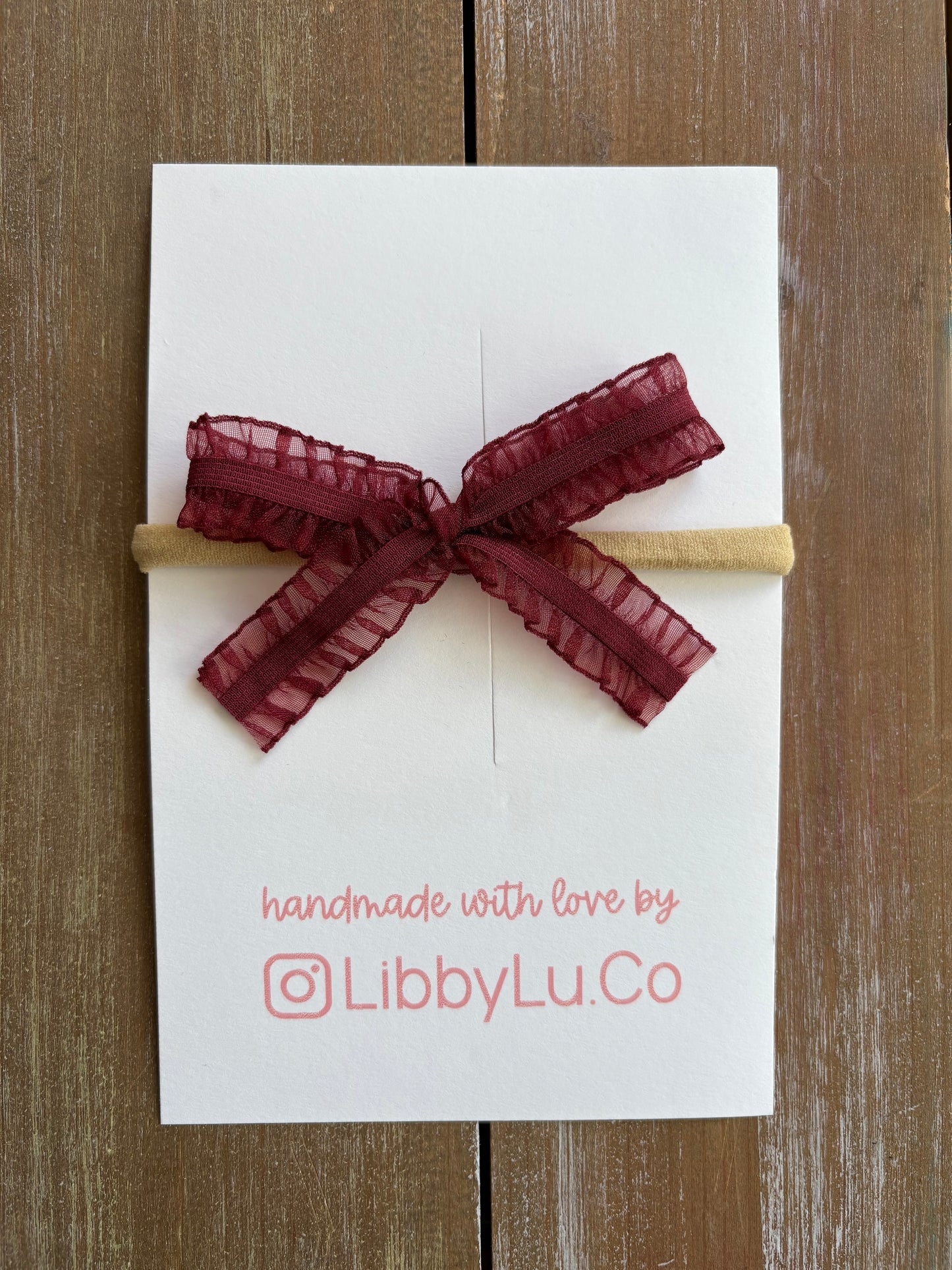 Delicate Burgundy Ruffles