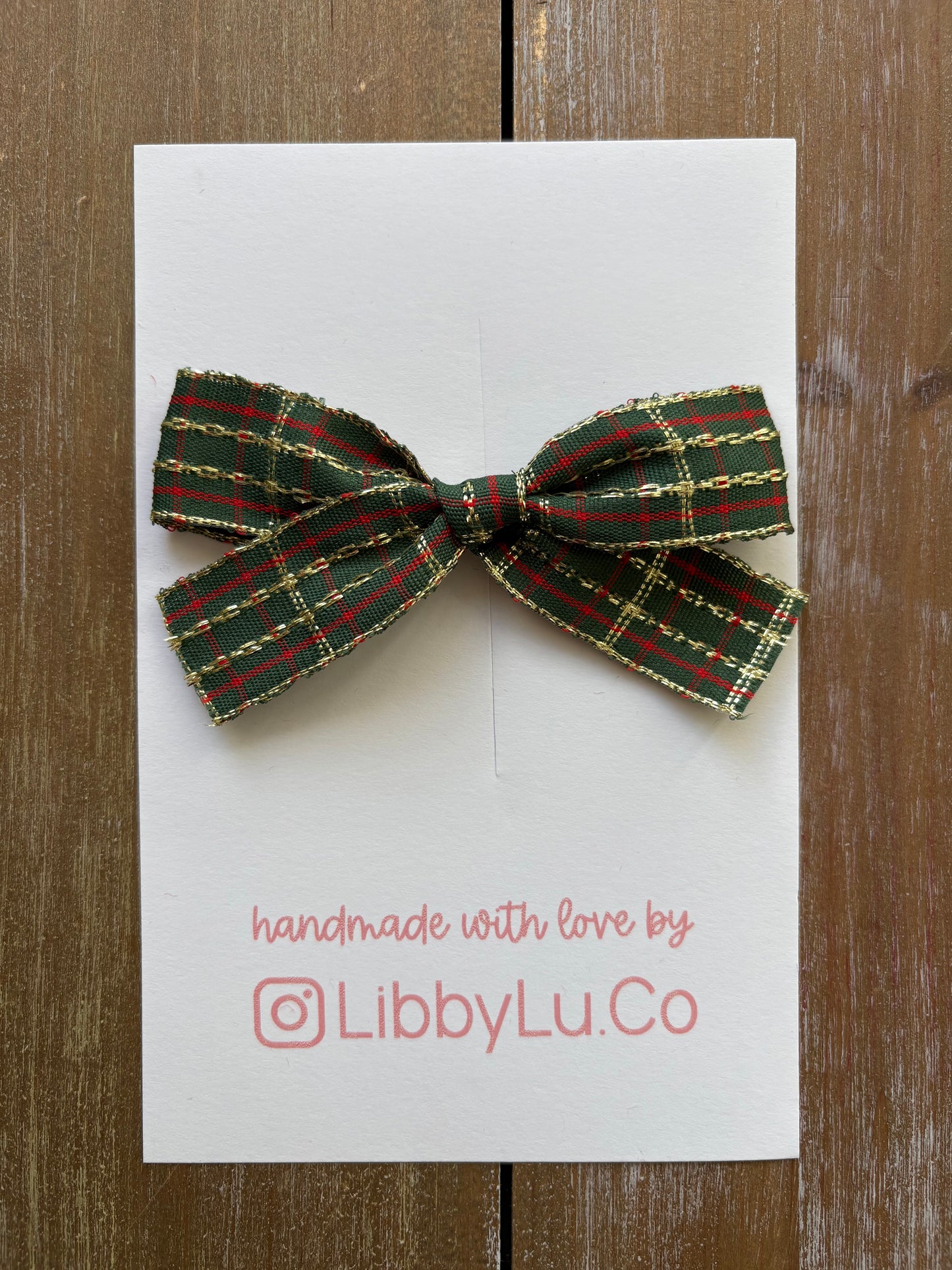 Jingle Bells - Green Plaid & Gold