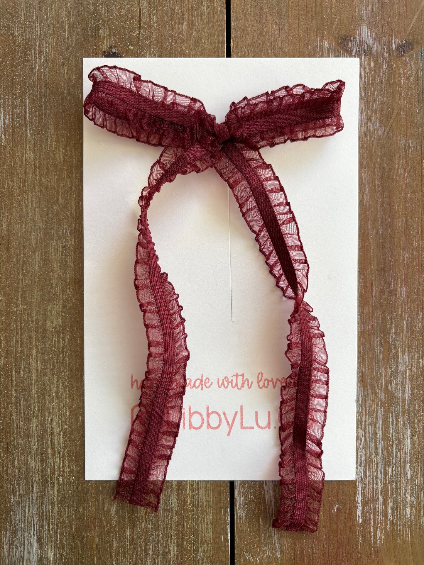 Delicate Burgundy Ruffles
