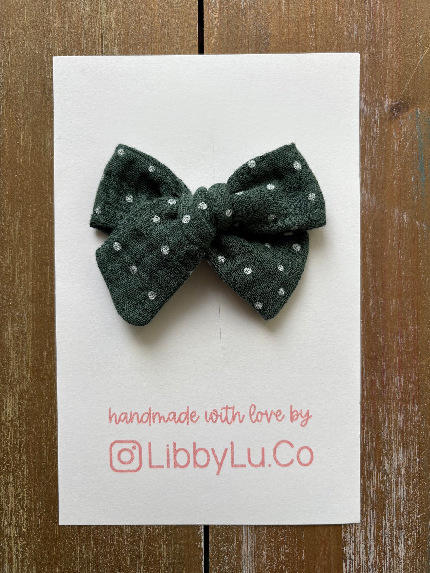 Hunter Green Polka Dots