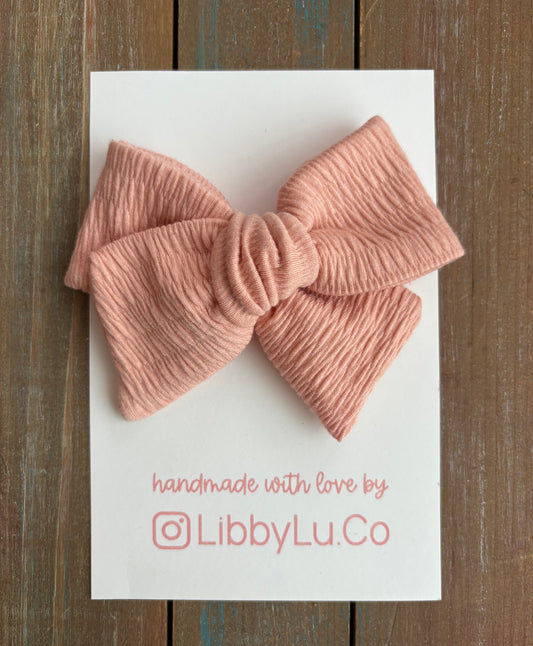 Peach Jersey Ribbed