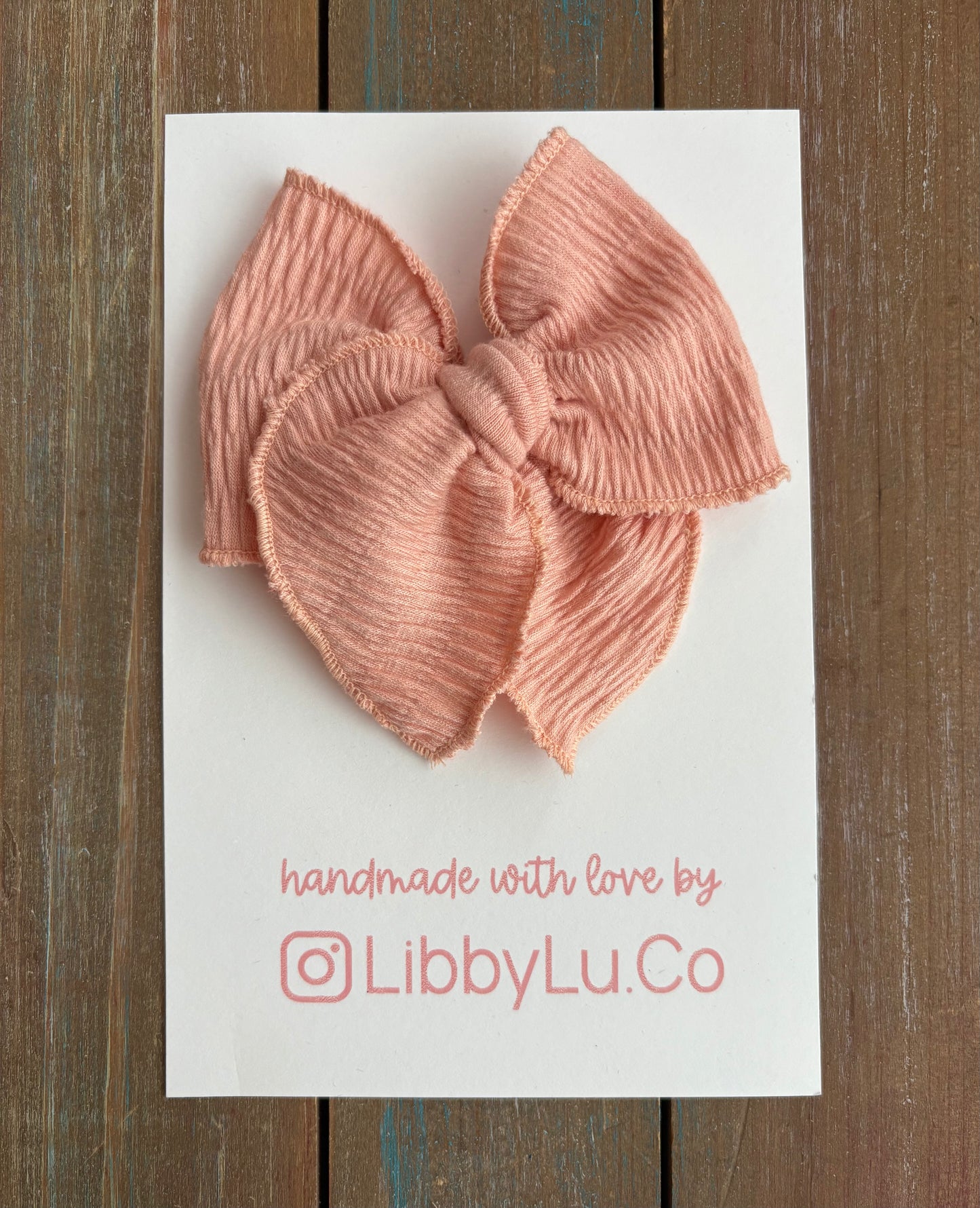 Peach Jersey Ribbed