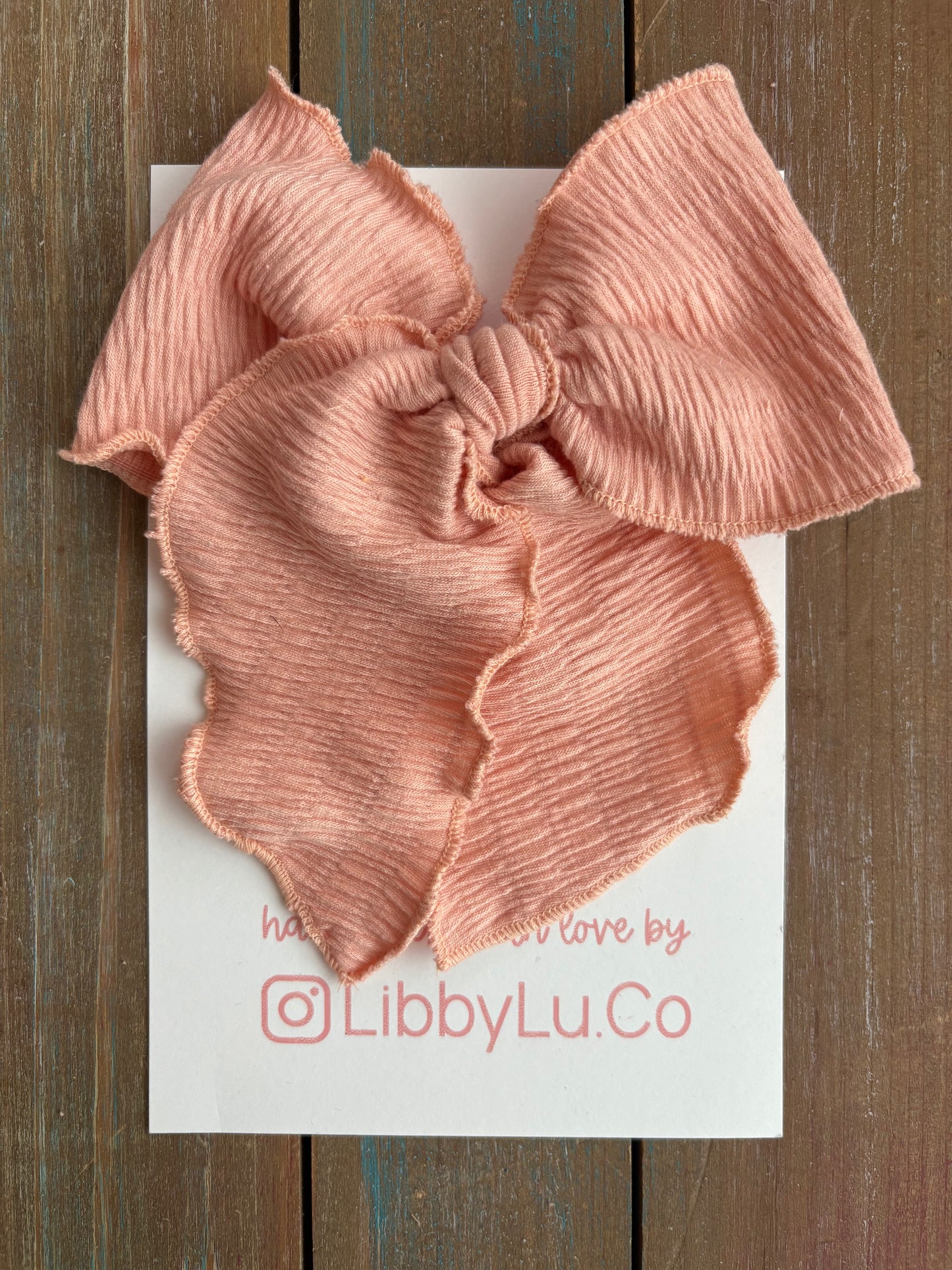 Peach Jersey Ribbed