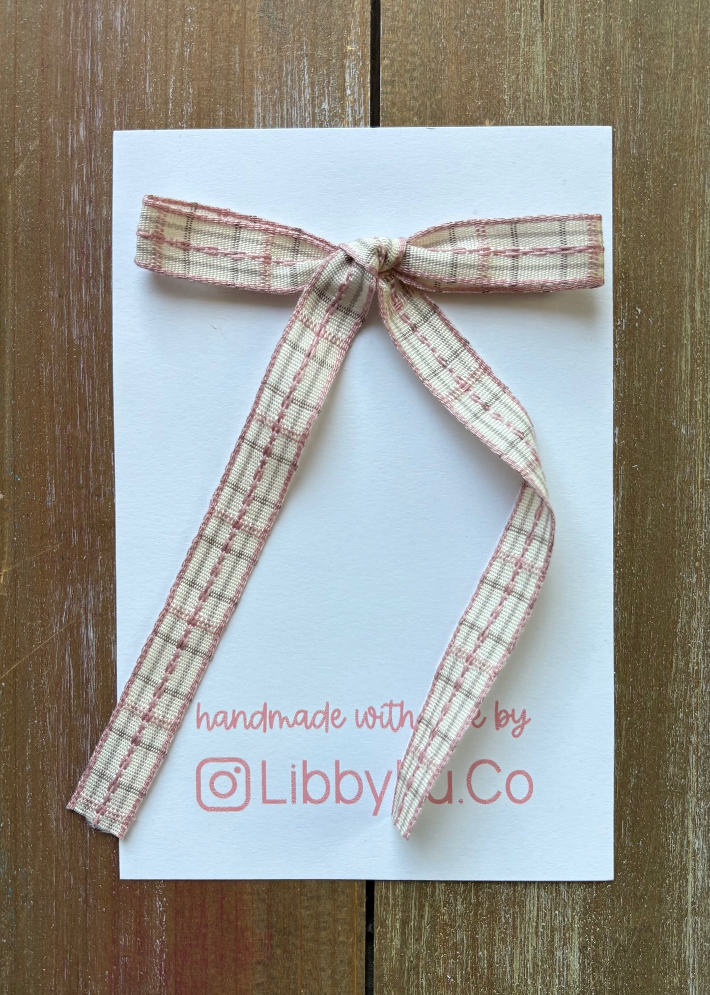 Pale Pink and Beige Plaid