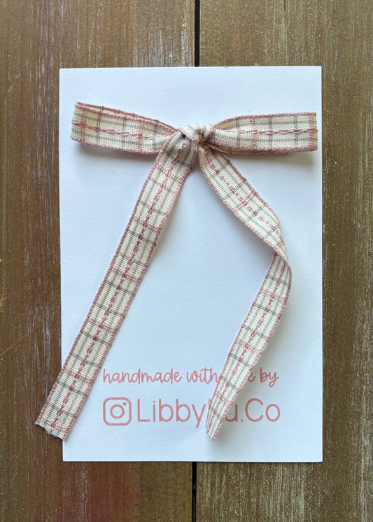 Pale Pink and Beige Plaid