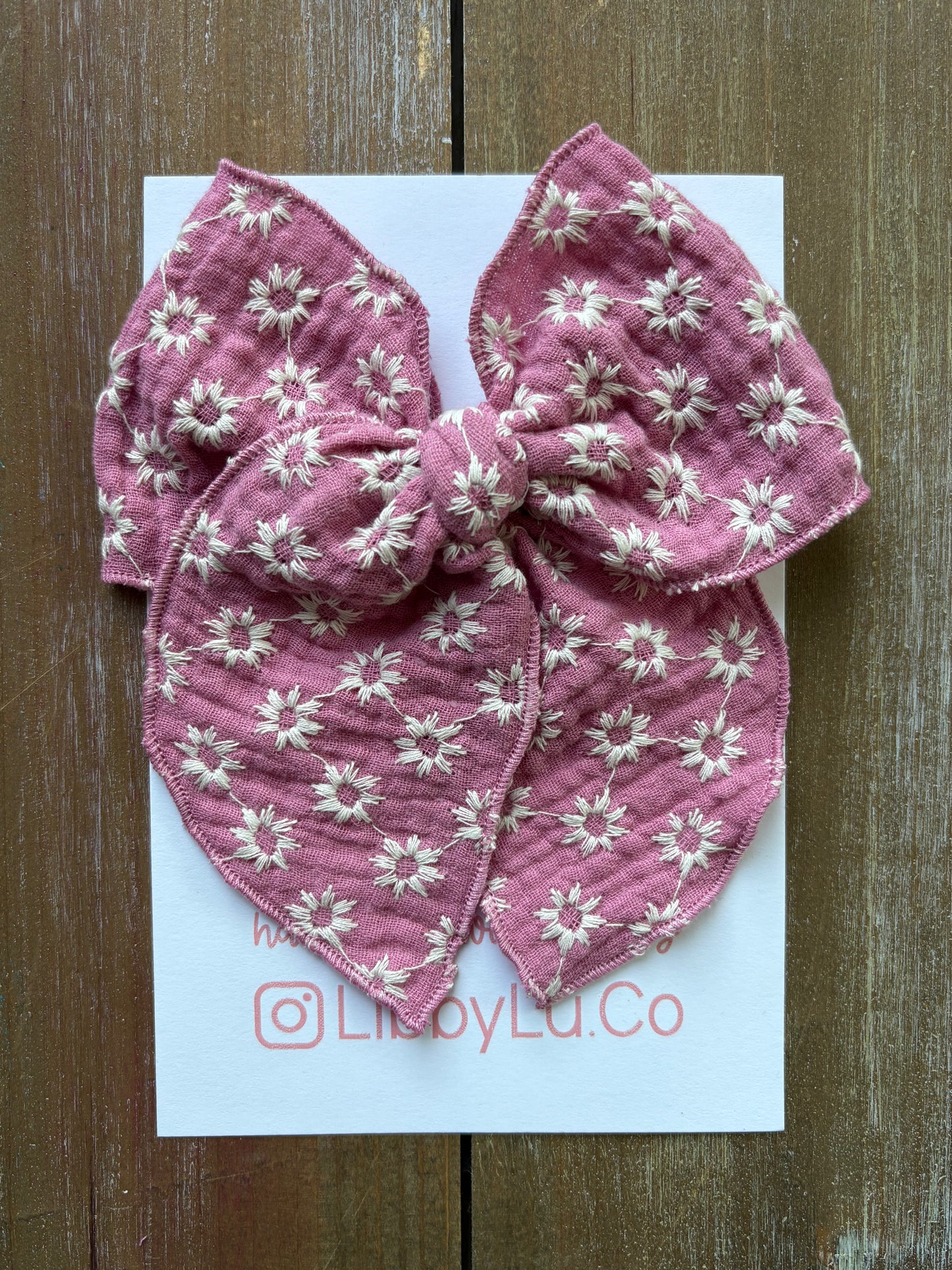 Magenta Floral Embroidered Muslin