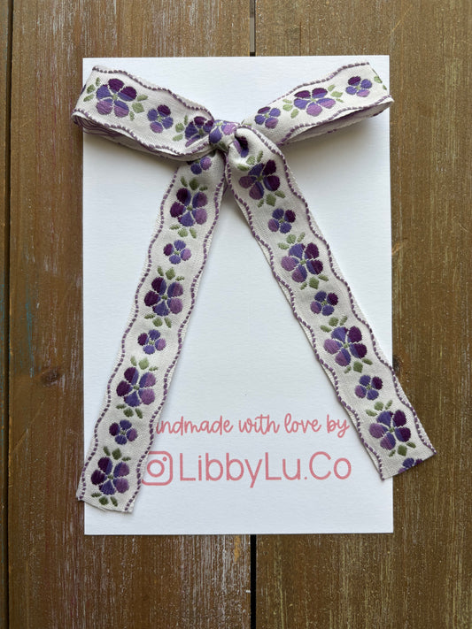 Purple Floral Ribbon