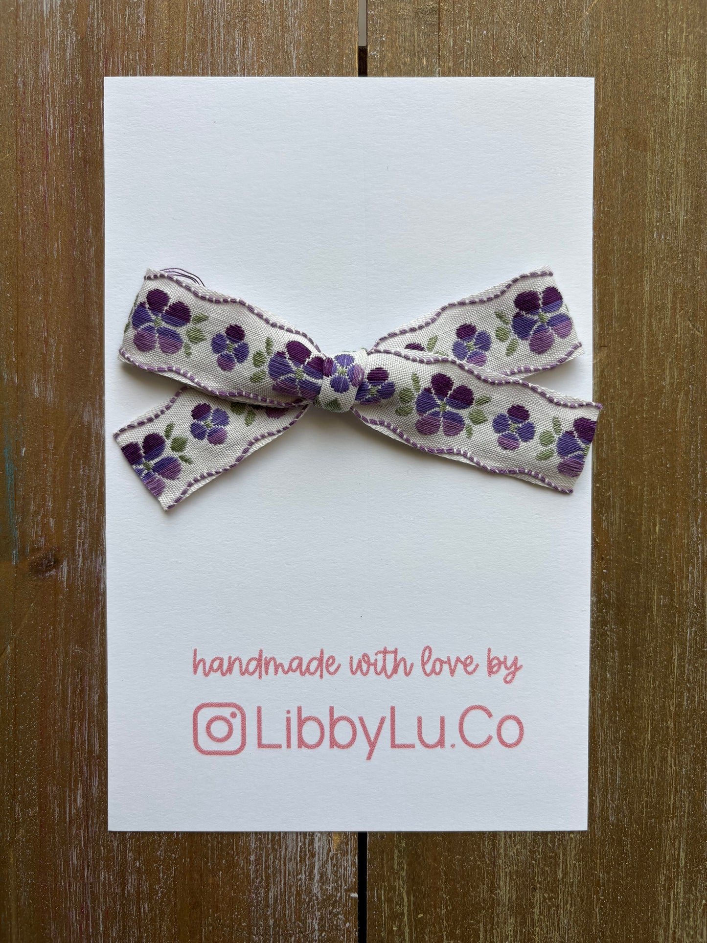 Purple Floral Ribbon