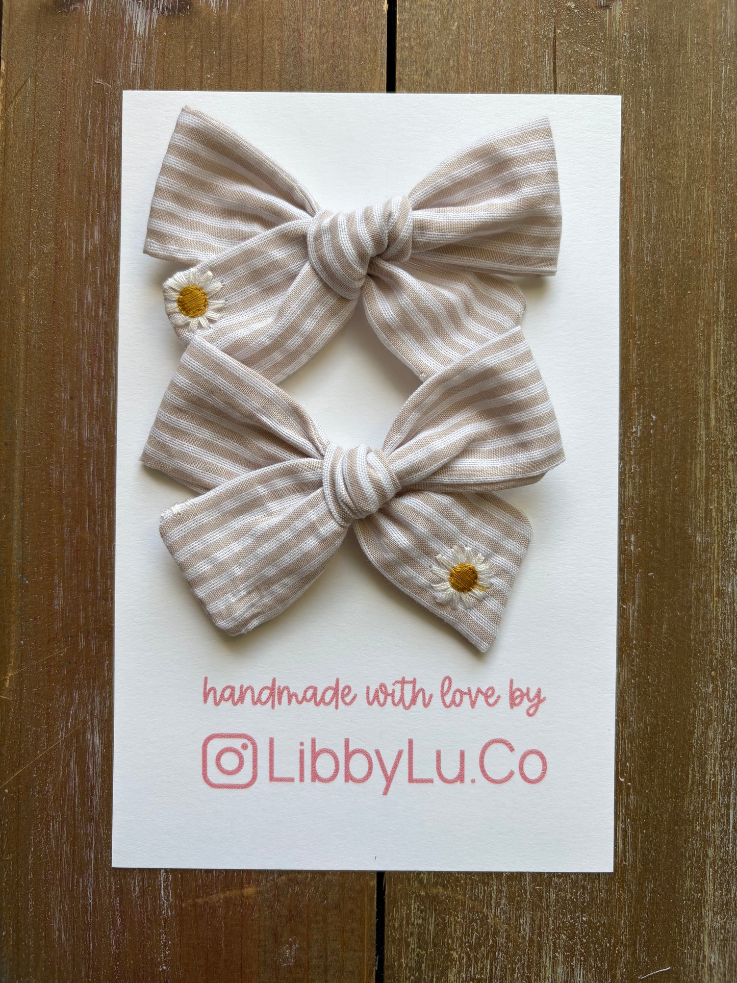 Beige Striped Daisies