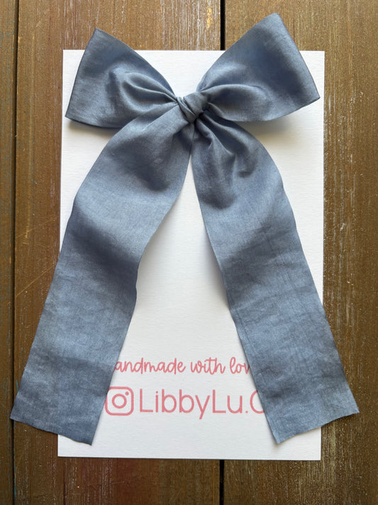 Dusty Blue Wrinkled Satin