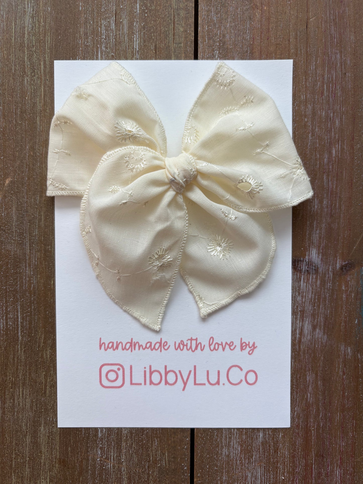 Buttercream Embroidered