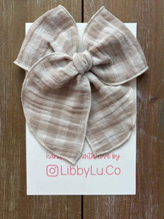 Taupe Gingham