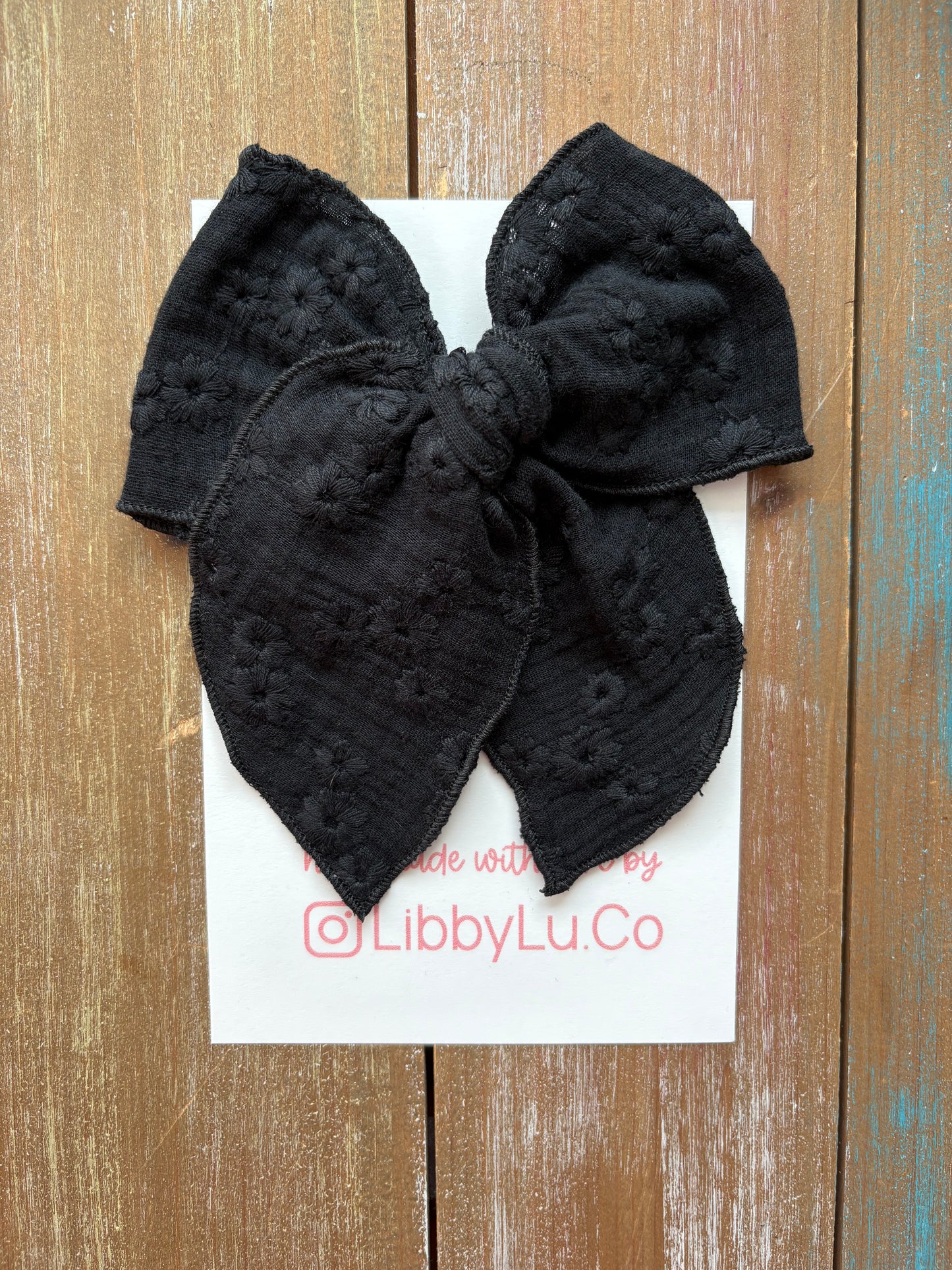 Black Embroidered