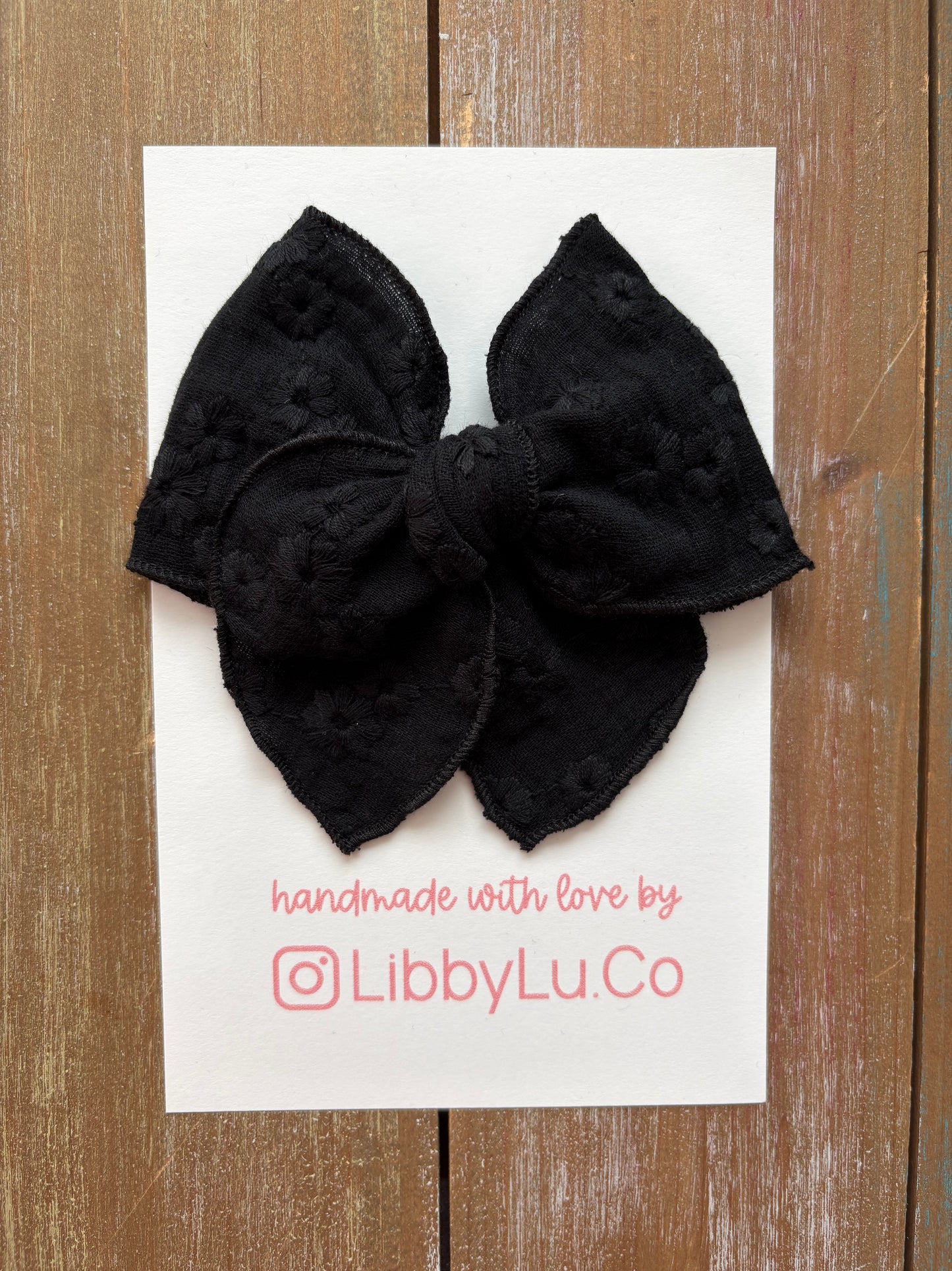 Black Embroidered