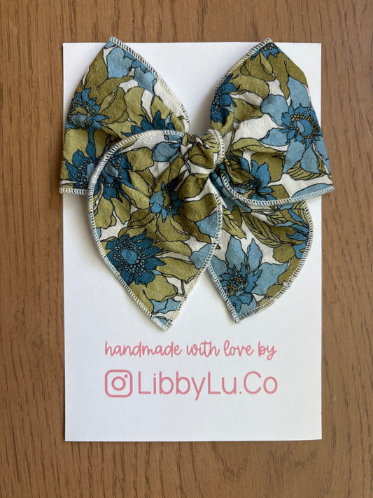Tropical Florals (Olive + Denim)