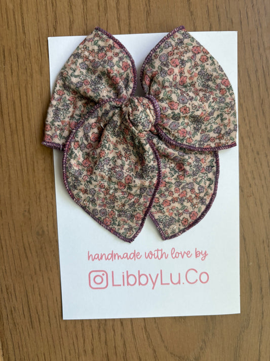 Tiny Plum & Pink Florals