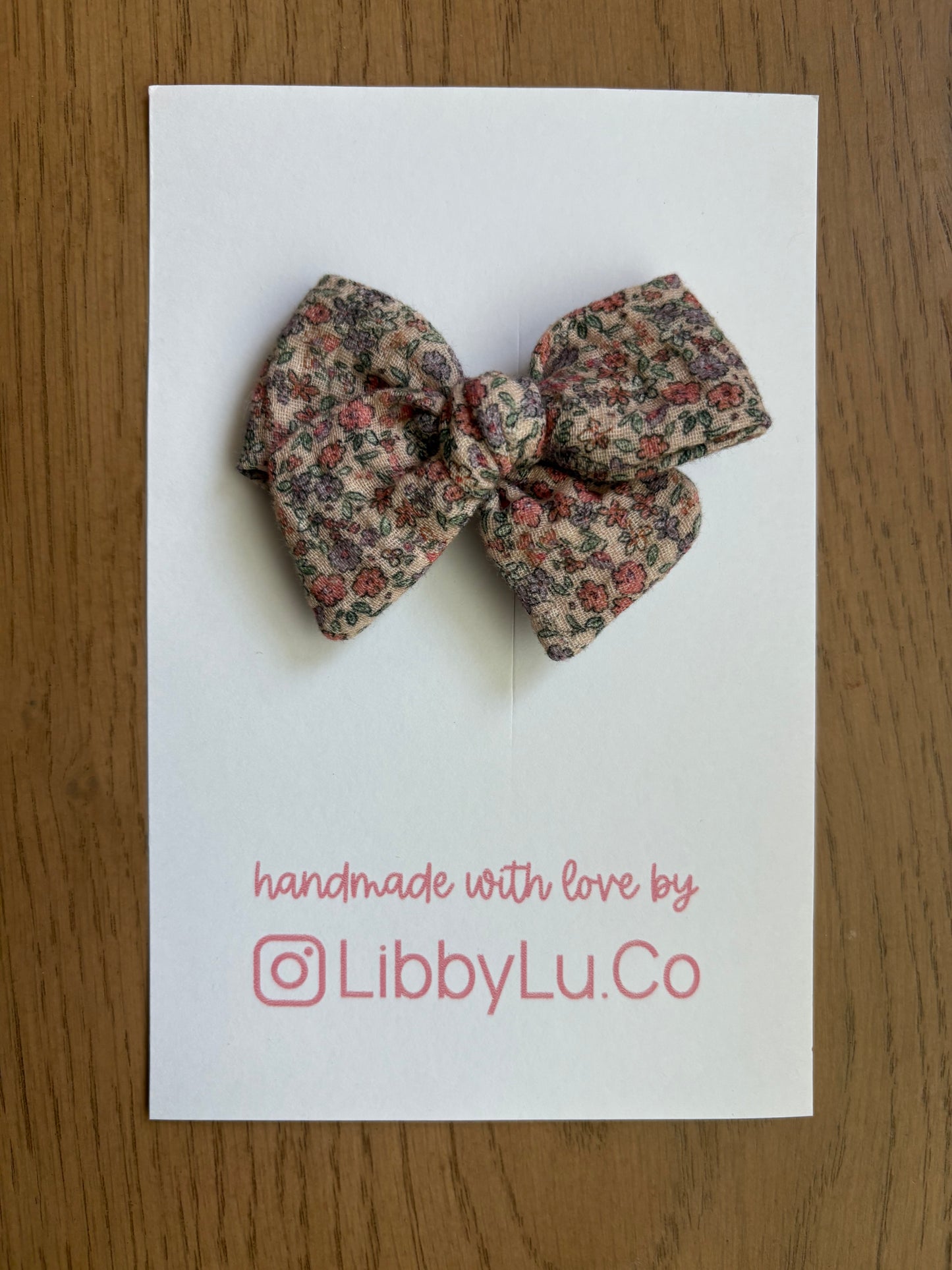 Tiny Plum & Pink Florals