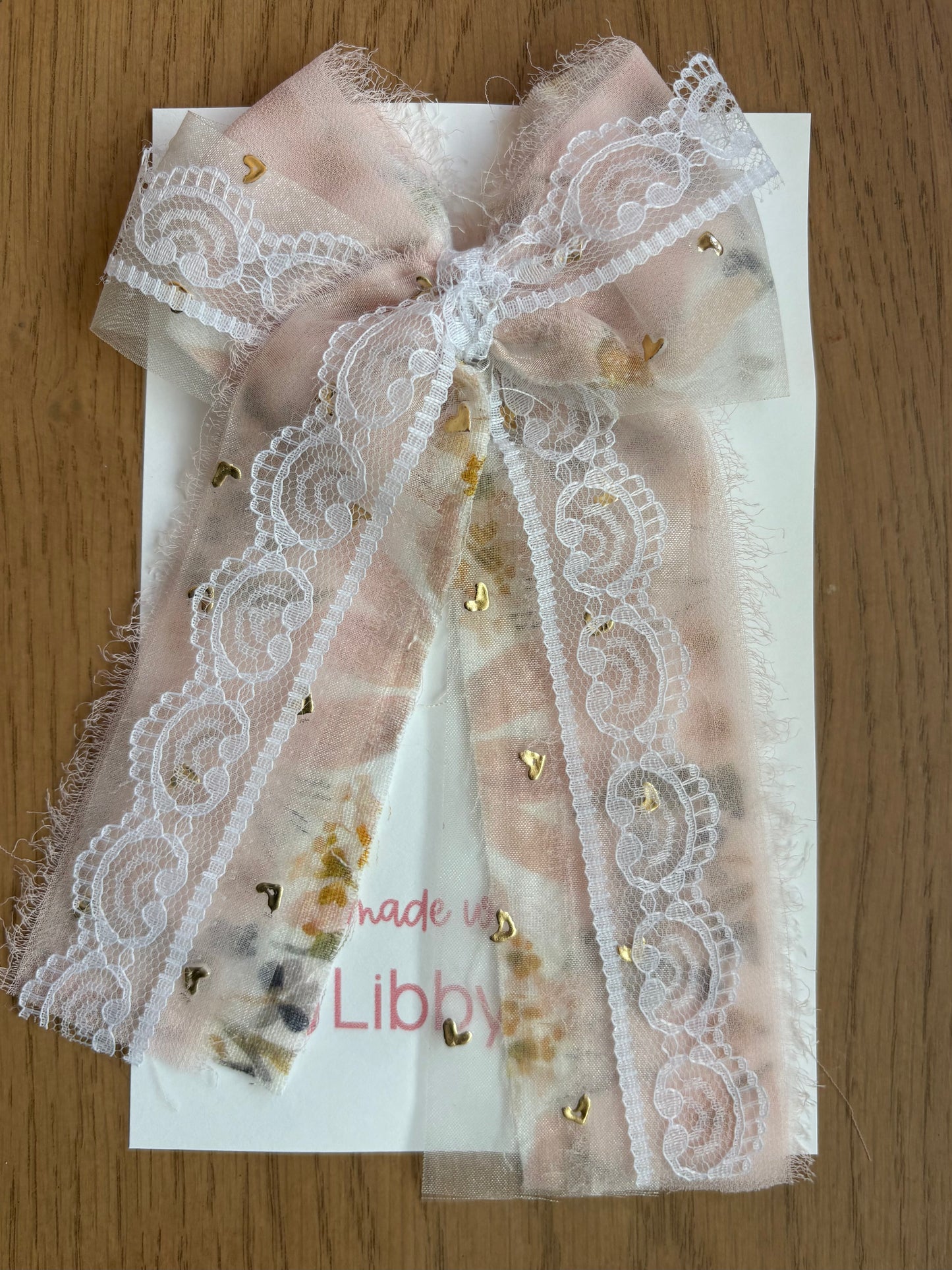 Soft Spring Floral Messy Bow